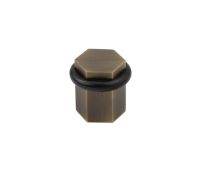 BUR965AB Frelan Hardware Burlington Hexagonal Floor Mounted Door Stop 40mm Dia Antique Brass