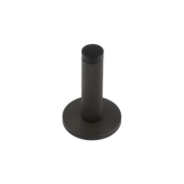 Click Here To Enlarge This Photo Of BUR-968DB-971DB Frelan Hardware Burlington Knurled 75mm Wall Mounted Door Stop (Plain Rose) Dark Bronze