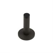 BUR-968DB-974DB Frelan Hardware Burlington Knurled 75mm Wall Mounted Door Stop (Reeded Rose) Dark Bronze