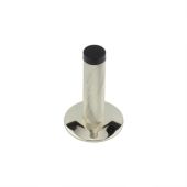 BUR-968PN-972PN Frelan Hardware Burlington Knurled 75mm Wall Mounted Door Stop (Chamfered Rose) Polished Nickel