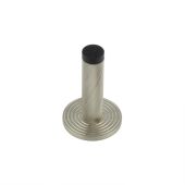 BUR-968SN-974SN Frelan Hardware Burlington Knurled 75mm Wall Mounted Door Stop (Reeded Rose) Satin Nickel