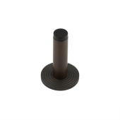 BUR-970DB-974DB Frelan Hardware Burlington Plain 75mm Wall Mounted Door Stop (Reeded Rose) Dark Bronze