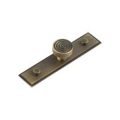 HOX-1130AB-6090AB Frelan Hardware Hoxton Murray Cupboard Knob 30mm on Stepped Backplate Antique Brass