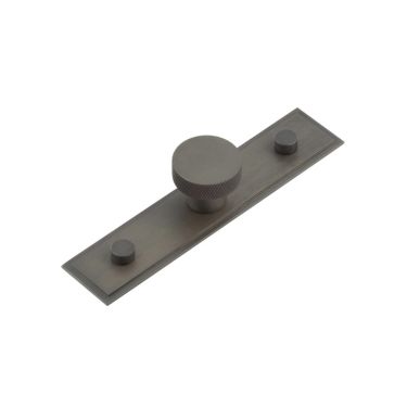 Click Here To Enlarge This Photo Of HOX-130DB-6090DB Frelan Hardware Hoxton Wenlock Cupboard Knob 30mm on Stepped Backplate Dark Bronze