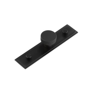 Click Here To Enlarge This Photo Of HOX-130MB-6090MB Frelan Hardware Hoxton Wenlock Cupboard Knob 30mm on Stepped Backplate Matt Black