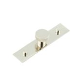 HOX-130PN-5090PN Frelan Hardware Hoxton Wenlock Cupboard Knob 30mm on Plain Backplate Polished Nickel