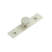 HOX-130SN-5090SN Frelan Hardware Hoxton Wenlock Cupboard Knob 30mm on Plain Backplate Satin Nickel