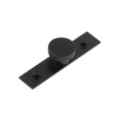 HOX-140MB-5090MB Frelan Hardware Hoxton Wenlock Cupboard Knob 40mm on Plain Backplate Matt Black