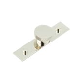 HOX-140PN-5090PN Frelan Hardware Hoxton Wenlock Cupboard Knob 40mm on Plain Backplate Polished Nickel