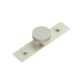HOX-140SN-5090SN Frelan Hardware Hoxton Wenlock Cupboard Knob 40mm on Plain Backplate Satin Nickel