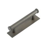 HOX-150DB-5050DB Frelan Hardware Hoxton Wenlock Cabinet Handle 96mm on Plain Backplate Dark Bronze