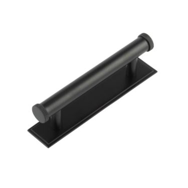 Click Here To Enlarge This Photo Of HOX-150MB-6050MB Frelan Hardware Hoxton Wenlock Cabinet Handle 96mm on Stepped Backplate Matt Black