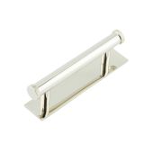 HOX-150PN-5050PN Frelan Hardware Hoxton Wenlock Cabinet Handle 96mm on Plain Backplate Polished Nickel