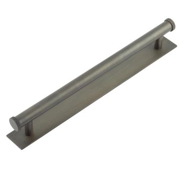 Click Here To Enlarge This Photo Of HOX-160DB-5060DB Frelan Hardware Hoxton Wenlock Cabinet Handle 224mm on Plain Backplate Dark Bronze