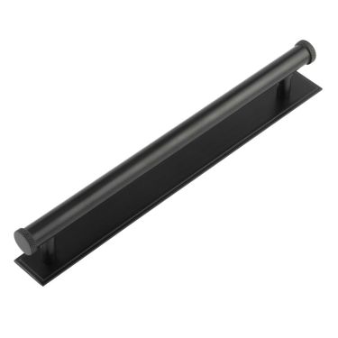 Click Here To Enlarge This Photo Of HOX-160MB-6060MB Frelan Hardware Hoxton Wenlock Cabinet Handle 224mm on Stepped Backplate Matt Black