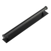 HOX-160MB-6060MB Frelan Hardware Hoxton Wenlock Cabinet Handle 224mm on Stepped Backplate Matt Black
