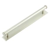 HOX-160SN-6060SN Frelan Hardware Hoxton Wenlock Cabinet Handle 224mm on Stepped Backplate Satin Nickel