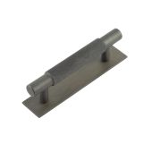 HOX-2050DB-5050DB Frelan Hardware Hoxton Taplow Cabinet Handle 96mm on Plain Backplate Dark Bronze