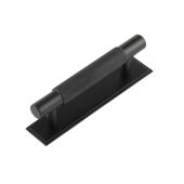 HOX-2050MB-6050MB Frelan Hardware Hoxton Taplow Cabinet Handle 96mm on Stepped Backplate Matt Black