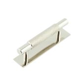 HOX-2050PN-5050PN Frelan Hardware Hoxton Taplow Cabinet Handle 96mm on Plain Backplate Polished Nickel