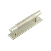 HOX-2050SN-6050SN Frelan Hardware Hoxton Taplow Cabinet Handle 96mm on Stepped Backplate Satin Nickel