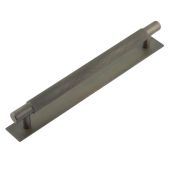 HOX-2060DB-5060DB Frelan Hardware Hoxton Taplow Cabinet Handle 224mm on Plain Backplate Dark Bronze