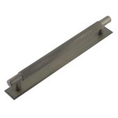 HOX-2060DB-6060DB Frelan Hardware Hoxton Taplow Cabinet Handle 224mm on Stepped Backplate Dark Bronze