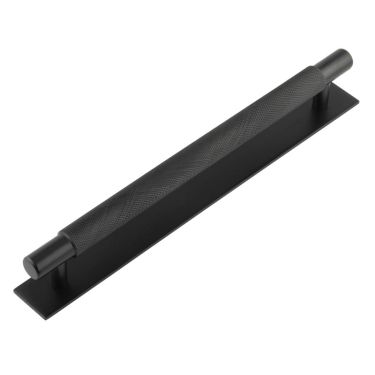Click Here To Enlarge This Photo Of HOX-2060MB-5060MB Frelan Hardware Hoxton Taplow Cabinet Handle 224mm on Plain Backplate Matt Black