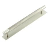 HOX-2060SN-5060SN Frelan Hardware Hoxton Taplow Cabinet Handle 224mm on Plain Backplate Satin Nickel