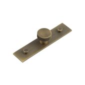 HOX-230AB-5090AB Frelan Hardware Hoxton Thaxted Cupboard Knob 30mm on Plain Backplate Antique Brass