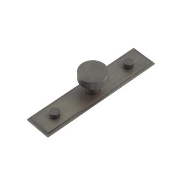 Click Here To Enlarge This Photo Of HOX-230DB-6090DB Frelan Hardware Hoxton Thaxted Cupboard Knob 30mm on Stepped Backplate Dark Bronze
