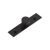 HOX-230MB-5090MB Frelan Hardware Hoxton Thaxted Cupboard Knob 30mm on Plain Backplate Matt Black