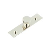 HOX-230PN-5090PN Frelan Hardware Hoxton Thaxted Cupboard Knob 30mm on Plain Backplate Polished Nickel