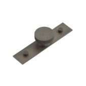 HOX-240DB-5090DB Frelan Hardware Hoxton Thaxted Cupboard Knob 40mm on Plain Backplate Dark Bronze