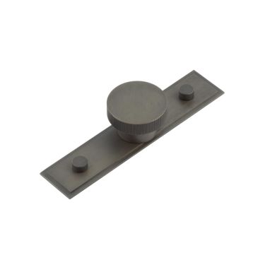 Click Here To Enlarge This Photo Of HOX-240DB-6090DB Frelan Hardware Hoxton Thaxted Cupboard Knob 40mm on Stepped Backplate Dark Bronze