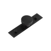HOX-240MB-6090MB Frelan Hardware Hoxton Thaxted Cupboard Knob 40mm on Stepped Backplate Matt Black