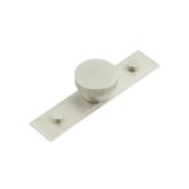 HOX-240SN-6090SN Frelan Hardware Hoxton Thaxted Cupboard Knob 40mm on Stepped Backplate Satin Nickel
