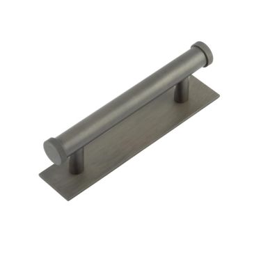 Click Here To Enlarge This Photo Of HOX-250DB-5050DB Frelan Hardware Hoxton Thaxted Cabinet Handle 96mm on Plain Backplate Dark Bronze