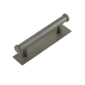 HOX-250DB-5050DB Frelan Hardware Hoxton Thaxted Cabinet Handle 96mm on Plain Backplate Dark Bronze