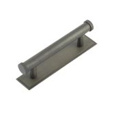 HOX-250DB-6050DB Frelan Hardware Hoxton Thaxted Cabinet Handle 96mm on Stepped Backplate Dark Bronze