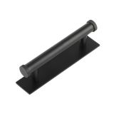 HOX-250MB-5050MB Frelan Hardware Hoxton Thaxted Cabinet Handle 96mm on Plain Backplate Matt Black