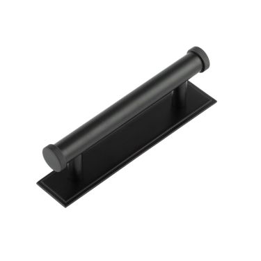 Click Here To Enlarge This Photo Of HOX-250MB-6050MB Frelan Hardware Hoxton Thaxted Cabinet Handle 96mm on Stepped Backplate Matt Black