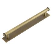 HOX-260AB-5060AB Frelan Hardware Hoxton Thaxted Cabinet Handle 224mm on Plain Backplate Antique Brass