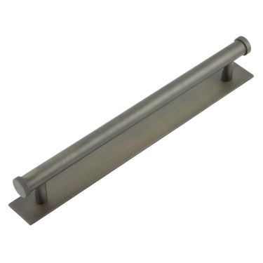 Click Here To Enlarge This Photo Of HOX-260DB-5060DB Frelan Hardware Hoxton Thaxted Cabinet Handle 224mm on Plain Backplate Dark Bronze