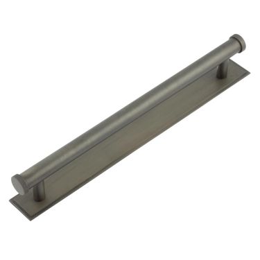 Click Here To Enlarge This Photo Of HOX-260DB-6060DB Frelan Hardware Hoxton Thaxted Cabinet Handle 224mm on Stepped Backplate Dark Bronze