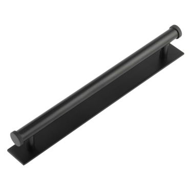 Click Here To Enlarge This Photo Of HOX-260MB-5060MB Frelan Hardware Hoxton Thaxted Cabinet Handle 224mm on Plain Backplate Matt Black