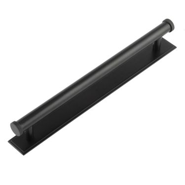 Click Here To Enlarge This Photo Of HOX-260MB-6060MB Frelan Hardware Hoxton Thaxted Cabinet Handle 224mm on Stepped Backplate Matt Black