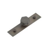 HOX-330DB-5090DB Frelan Hardware Hoxton Nile Cupboard Knob 30mm on Plain Backplate Dark Bronze