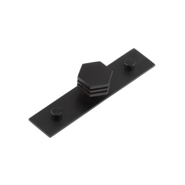 Click Here To Enlarge This Photo Of HOX-330MB-5090MB Frelan Hardware Hoxton Nile Cupboard Knob 30mm on Plain Backplate Matt Black