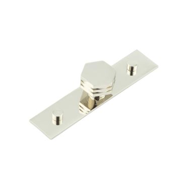 Click Here To Enlarge This Photo Of HOX-330PN-5090PN Frelan Hardware Hoxton Nile Cupboard Knob 30mm on Plain Backplate Polished Nickel